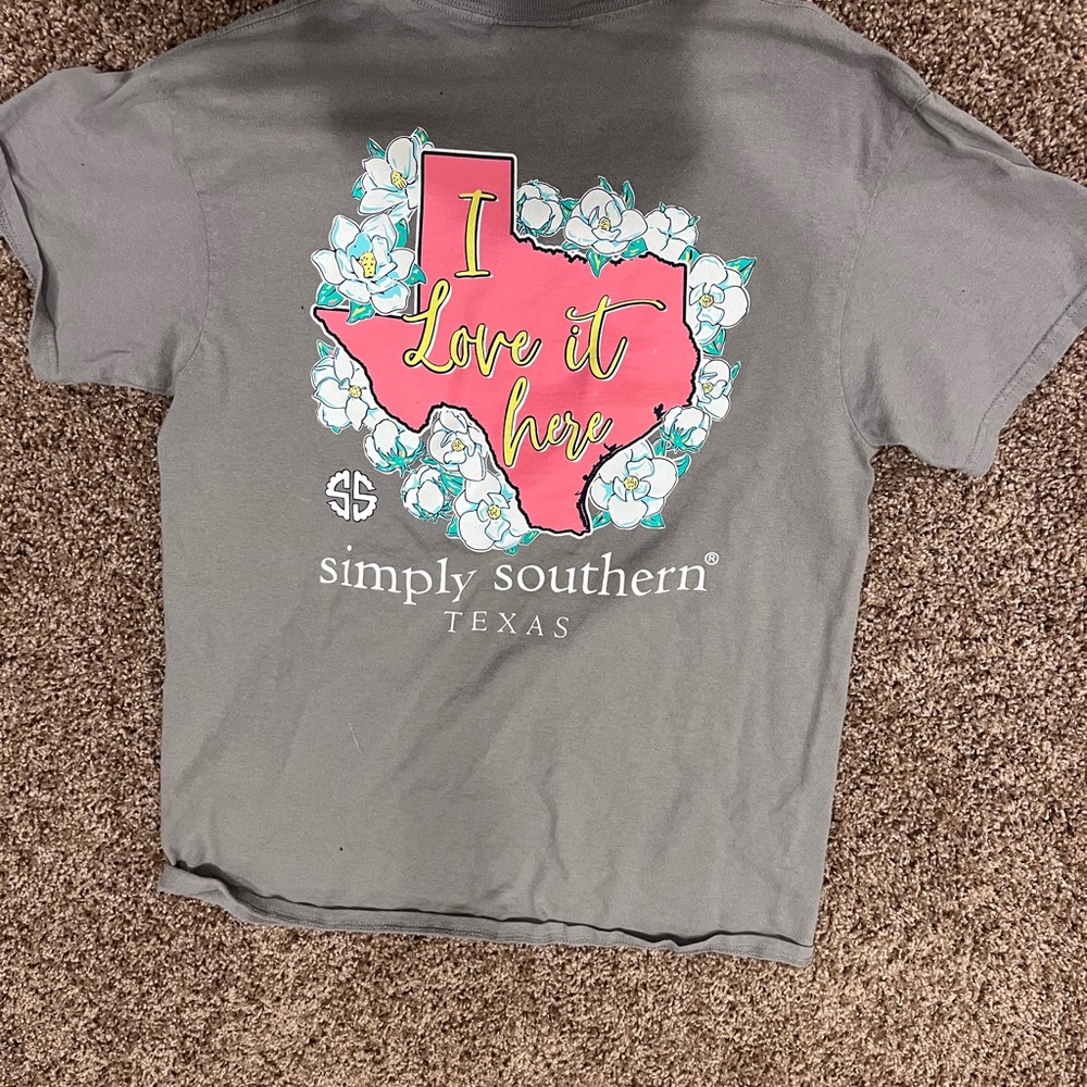 Simply Southern Texas Graphic T-Shirt - Gray